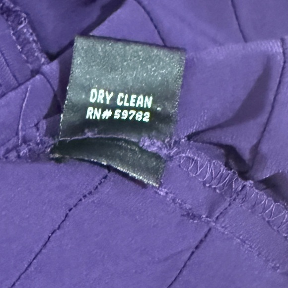 Adrianna Papell Deep Purple Long Sleeve Dress - Picture 4 of 4